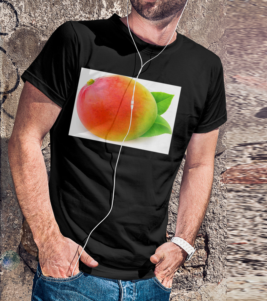 Mango Fruit With Green Leaves T-Shirt