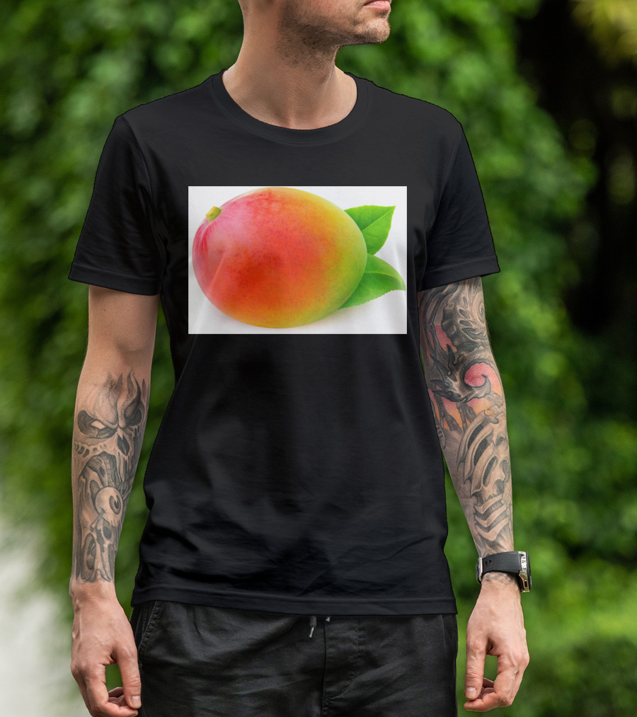 Mango Fruit With Green Leaves T-Shirt