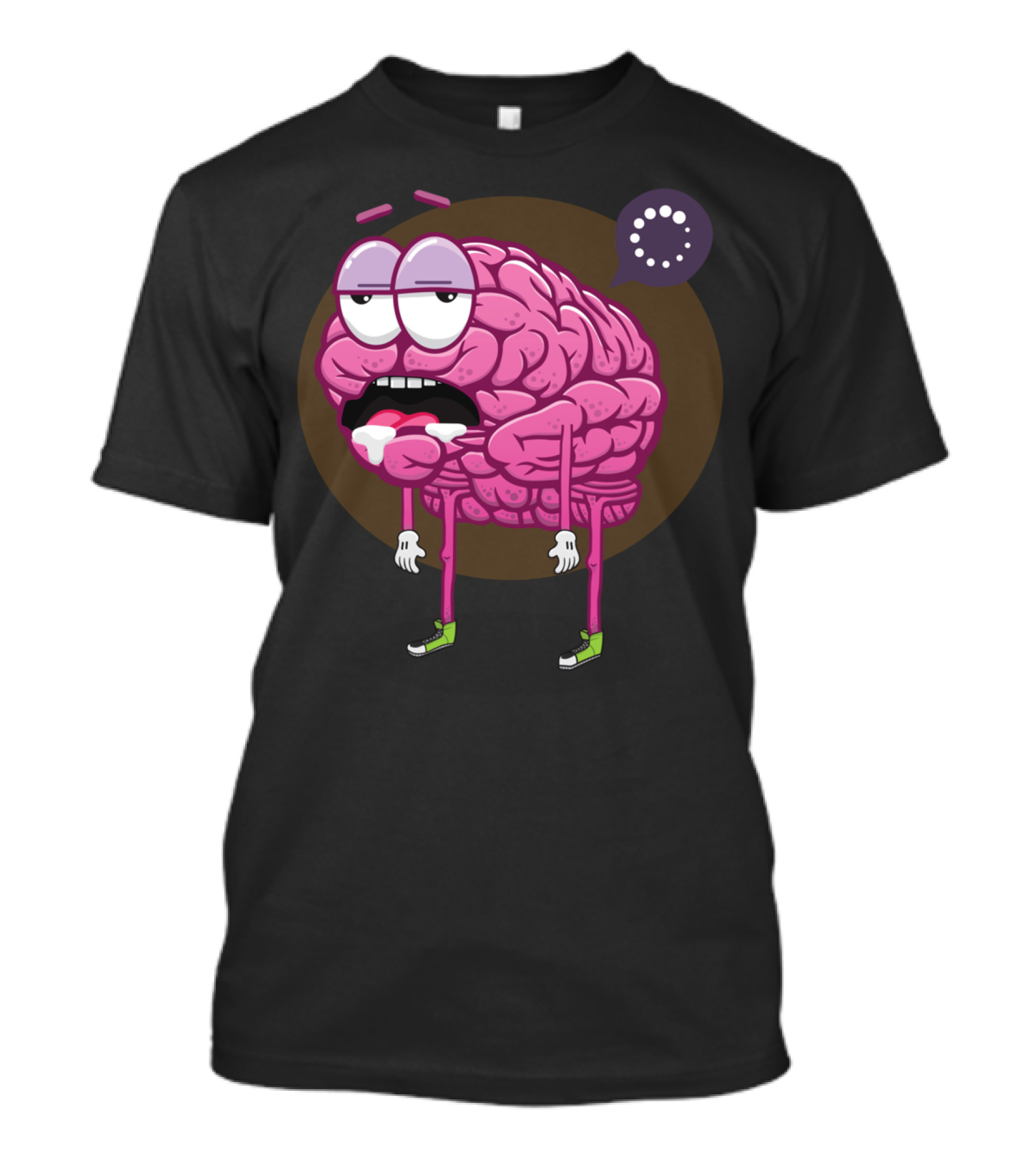Brain Loading Funny Cartoon Character T-Shirt