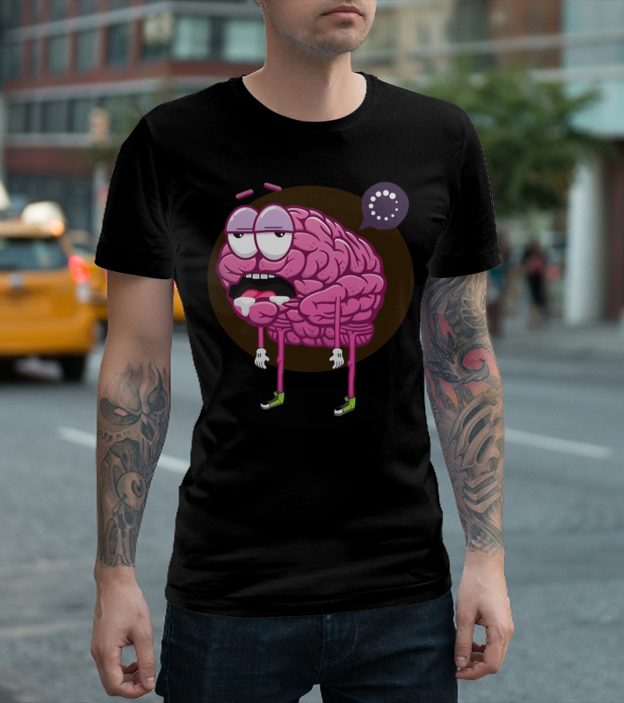 Brain Loading Funny Cartoon Character T-Shirt