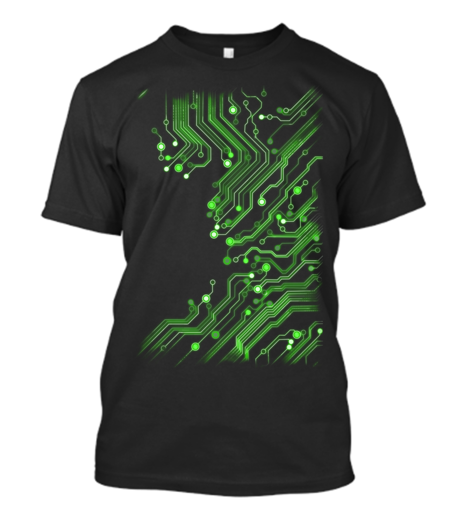 Brain Of The Beast Circuit Board Matrix Green T-Shirt