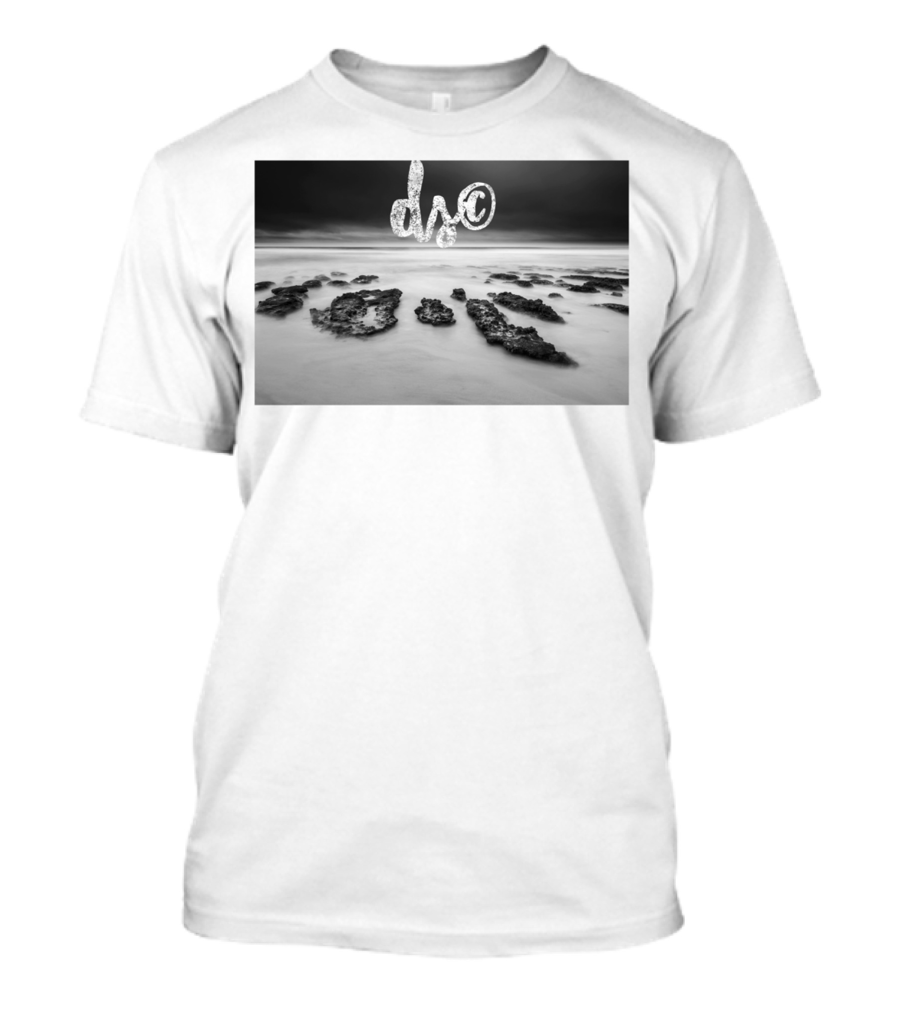 Dopesurf Black And White Beach DS© T-Shirt