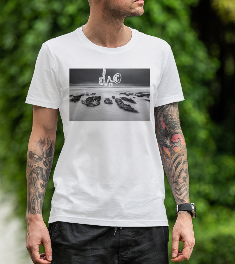Dopesurf Black And White Beach DS© T-Shirt
