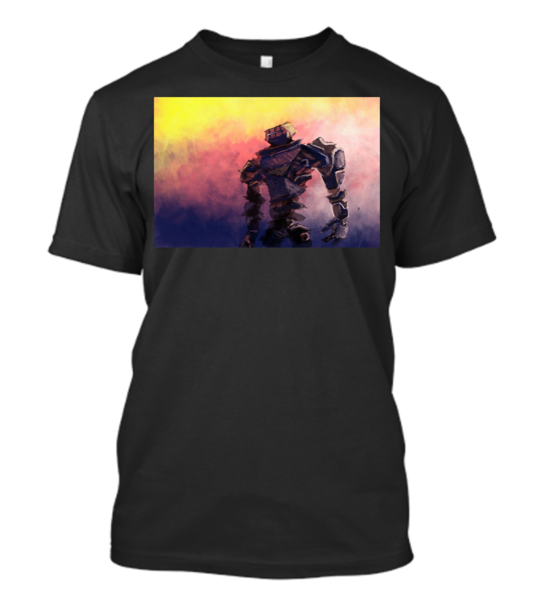 The Beyonder Robot With Sunset Background T-Shirt