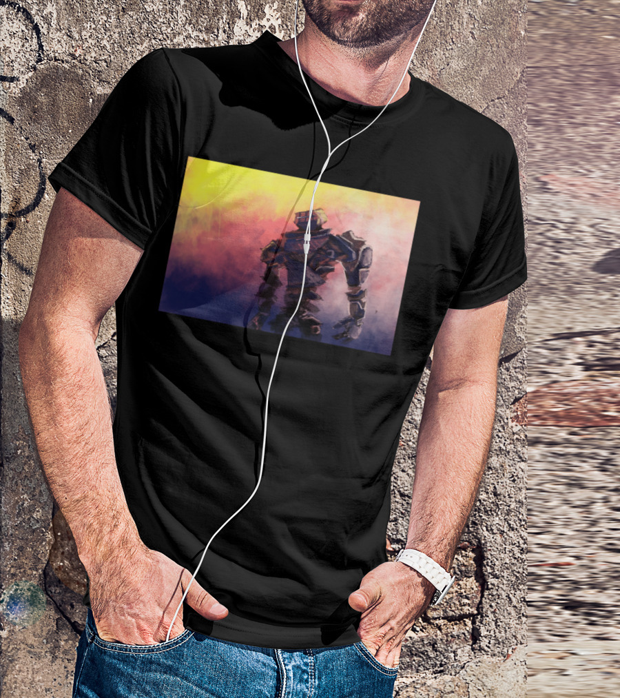 The Beyonder Robot With Sunset Background T-Shirt