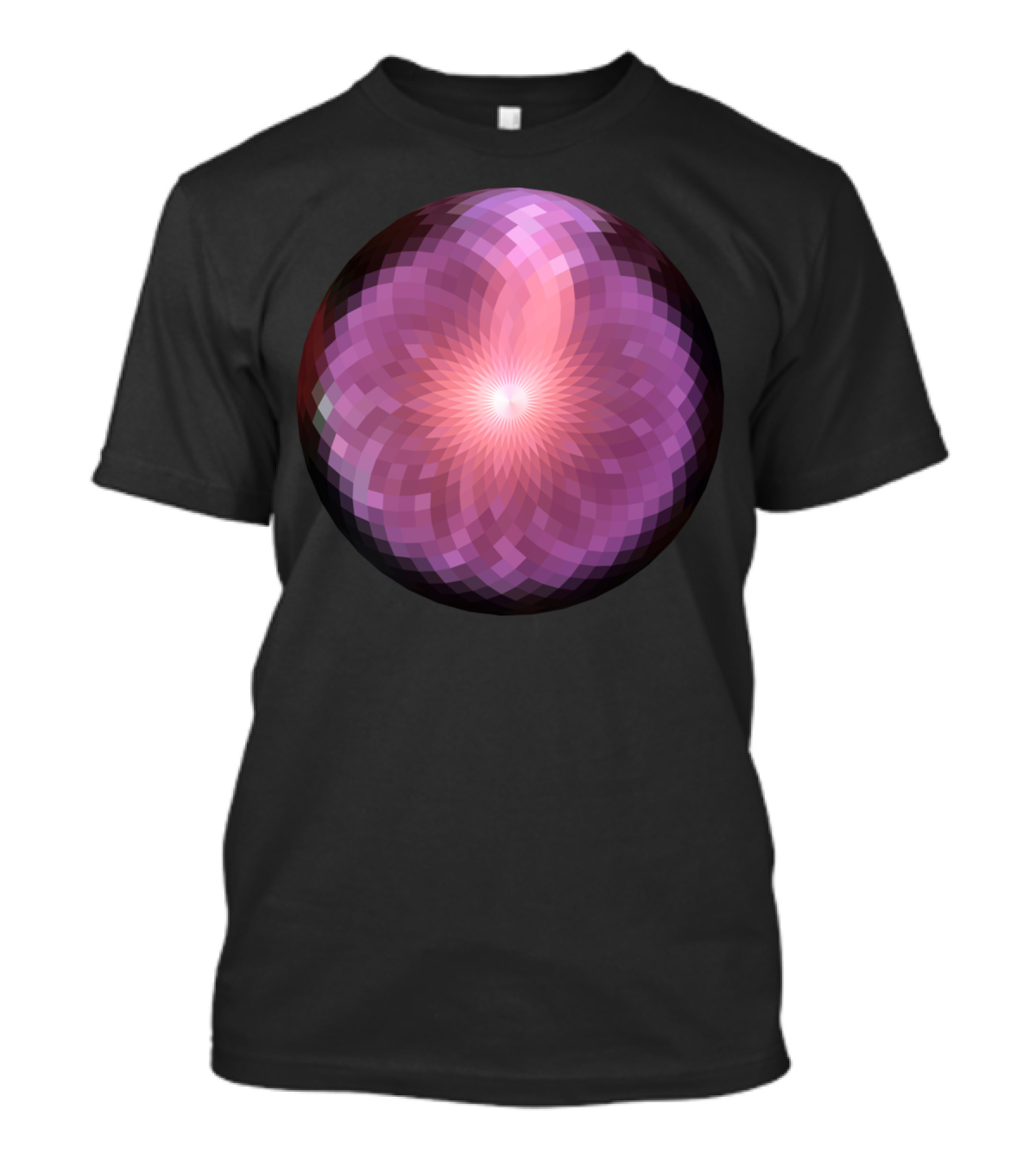 The Big Bang Mandala Pink And Purple Circular T-Shirt