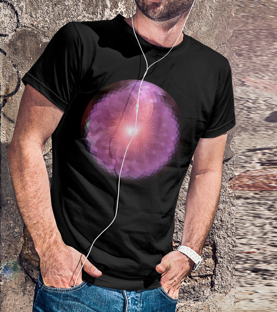 The Big Bang Mandala Pink And Purple Circular T-Shirt