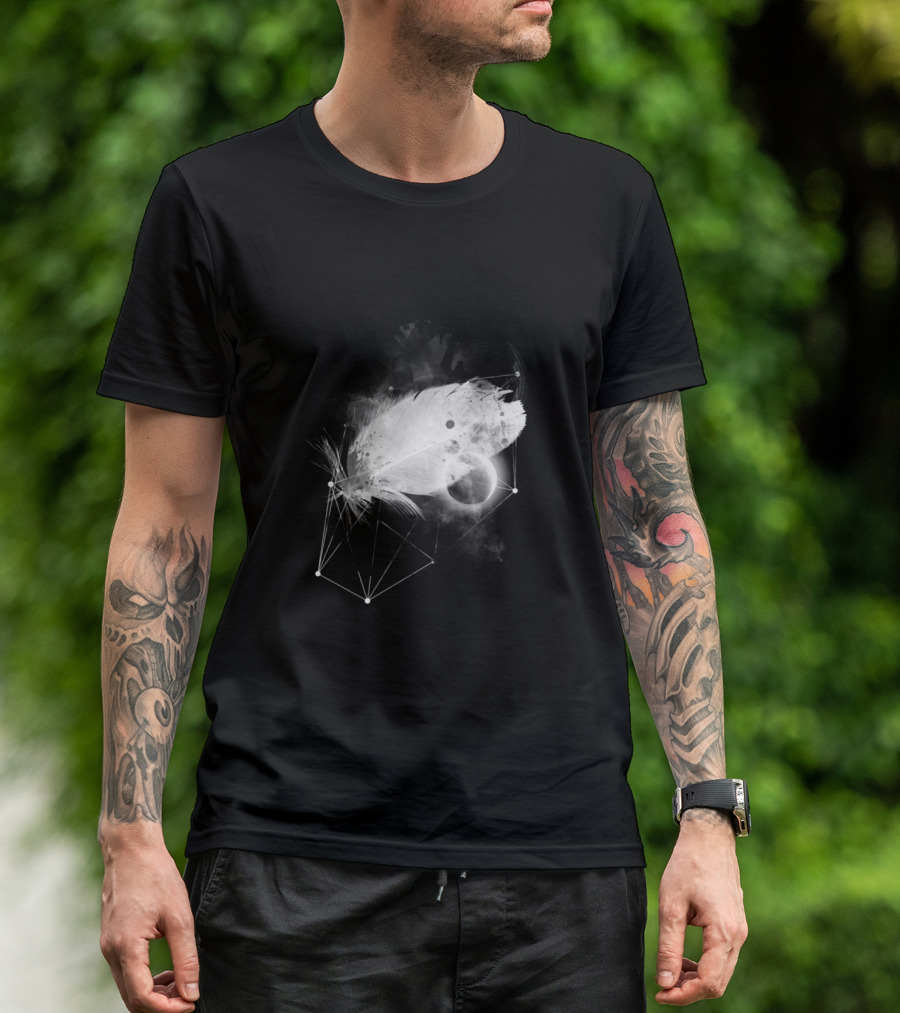 Artemis Feather Lunar Geometry T-Shirt