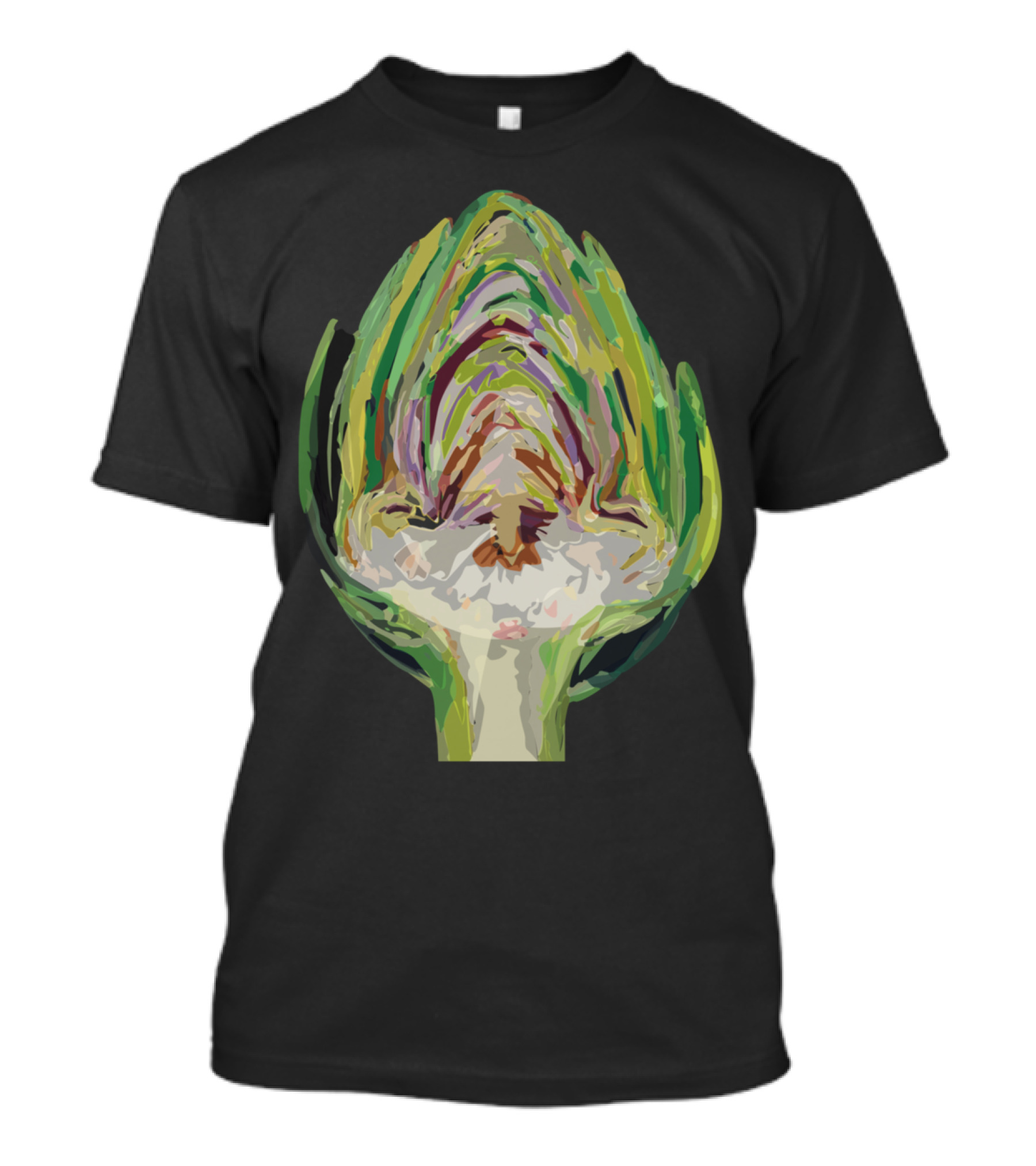 Artichoke Cut Unique Top View Green Layers T-Shirt