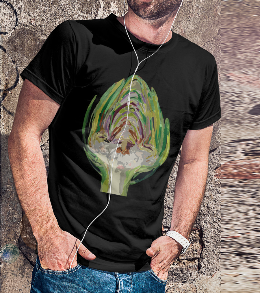 Artichoke Cut Unique Top View Green Layers T-Shirt