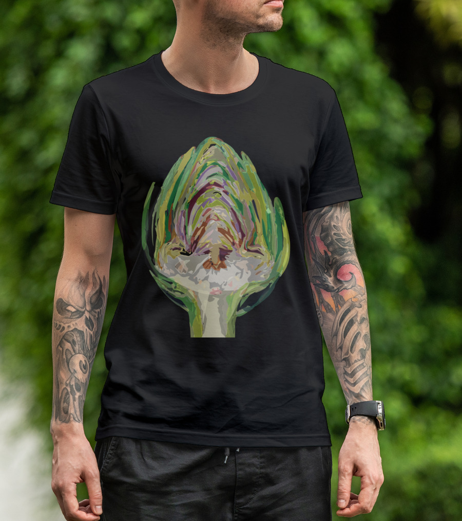Artichoke Cut Unique Top View Green Layers T-Shirt