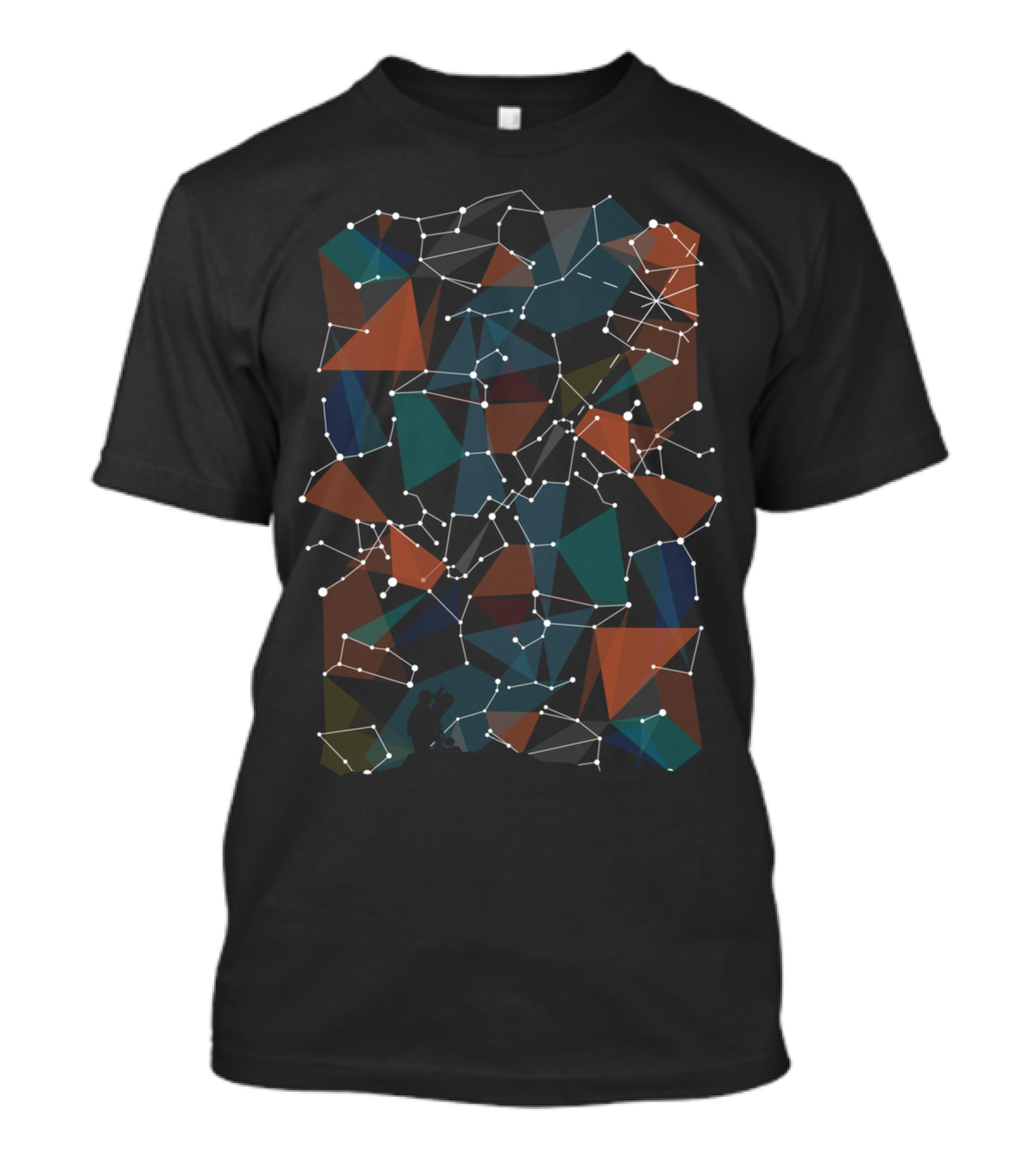 Geometric Astronomy Star Chart Constellation T-Shirt