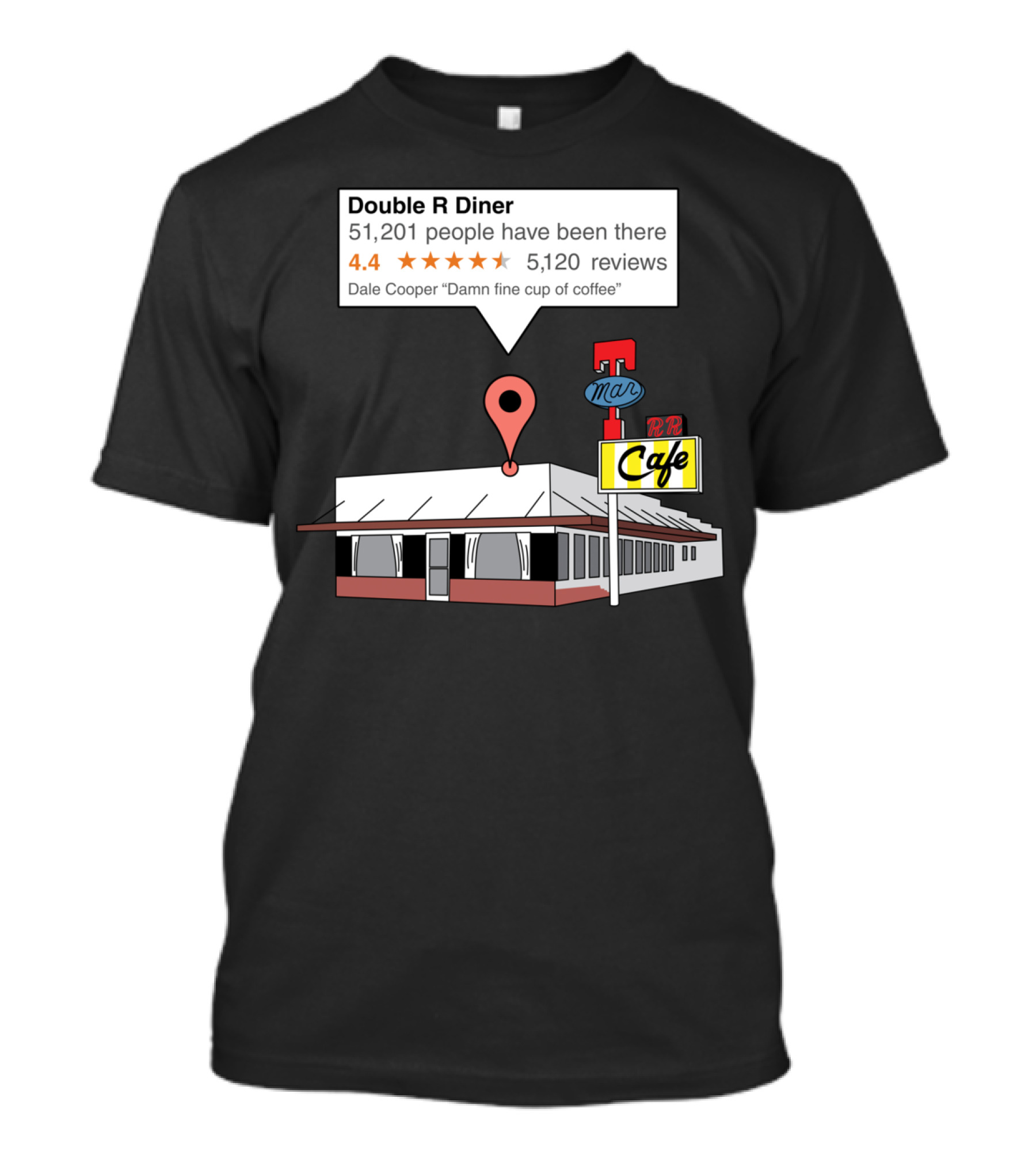 Double R Diner 51,201 People 4.4 Stars 5,120 Reviews Dale Cooper Damn Fine Cup Of Coffee T-Shirt