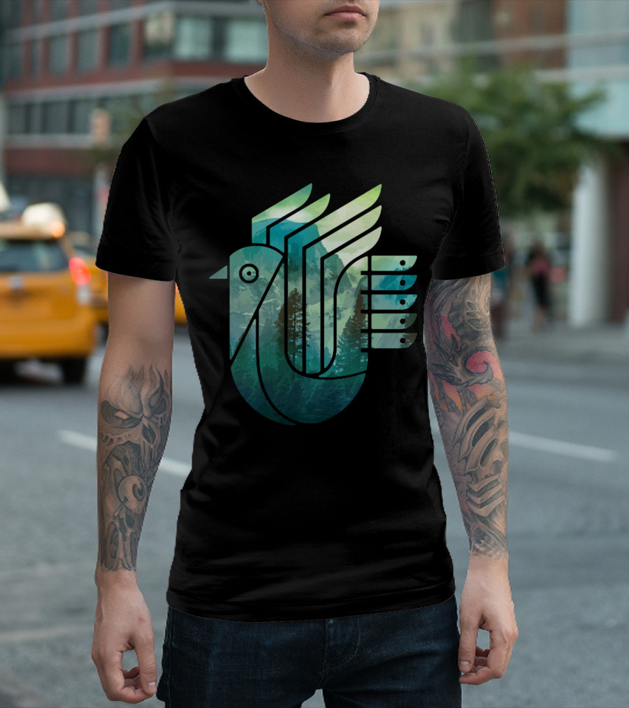 Peace Bird Of Yosemite Forest Landscape T-Shirt