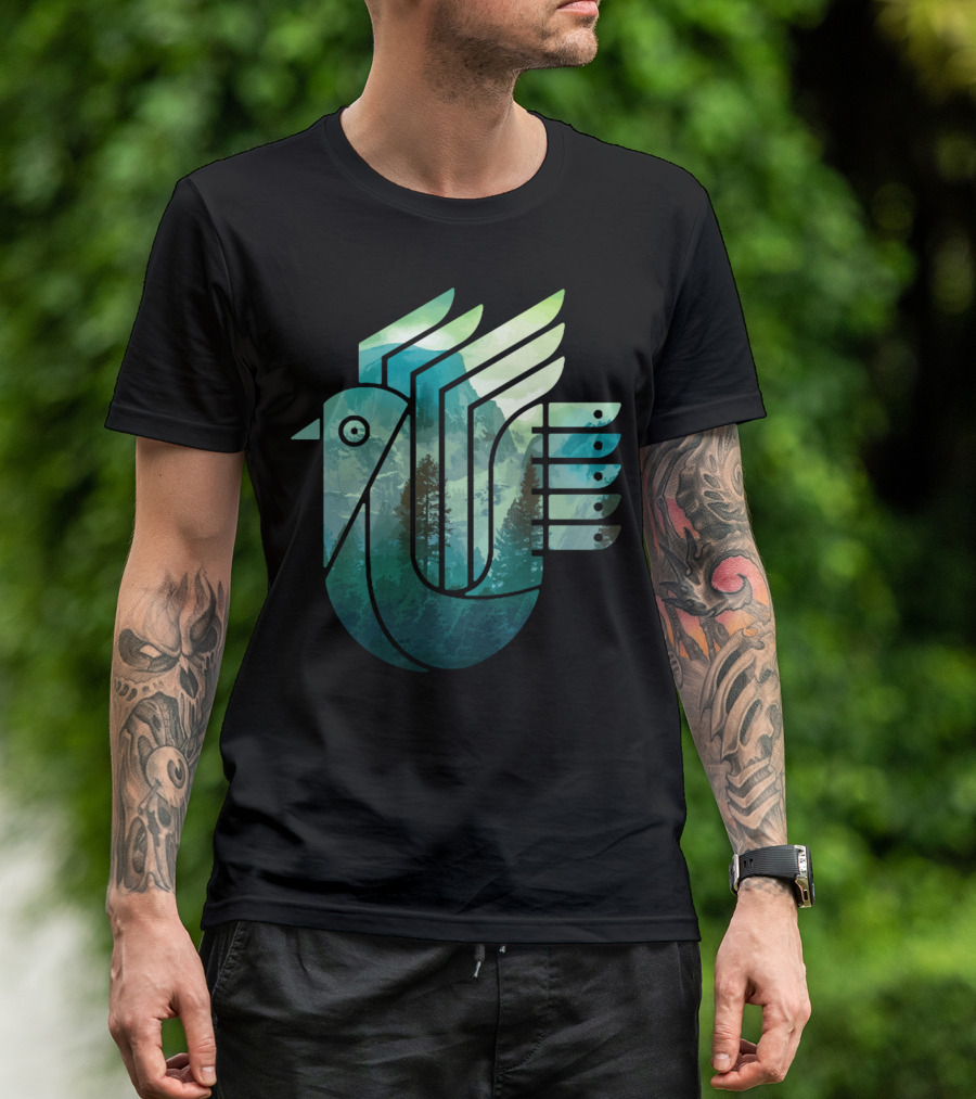 Peace Bird Of Yosemite Forest Landscape T-Shirt