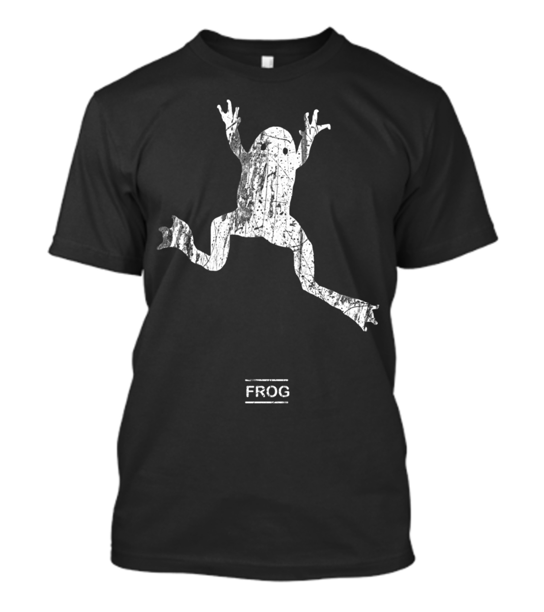Scary Frog Textured Print T-Shirt