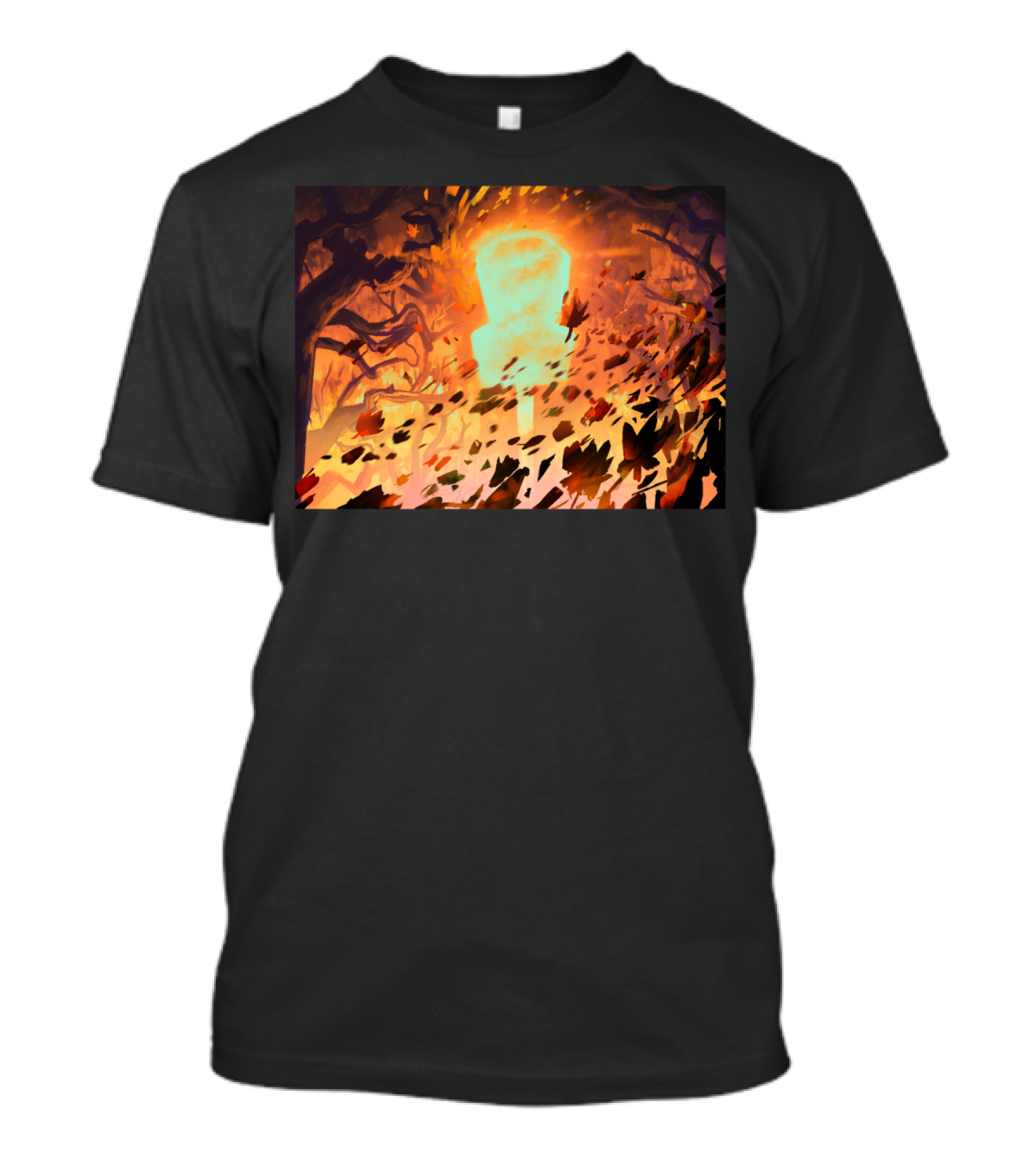 Foliage Storm Enchanted Forest Autumn Leaves Swirling Vortex T-Shirt