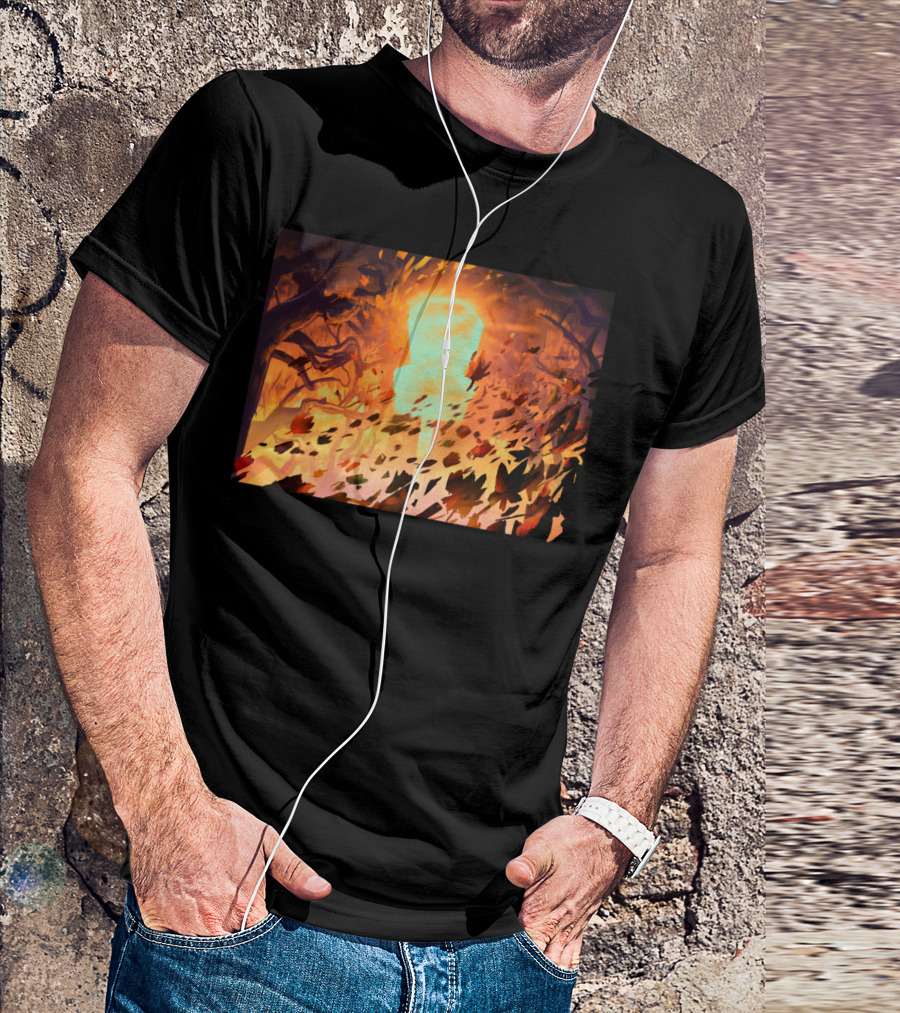 Foliage Storm Enchanted Forest Autumn Leaves Swirling Vortex T-Shirt