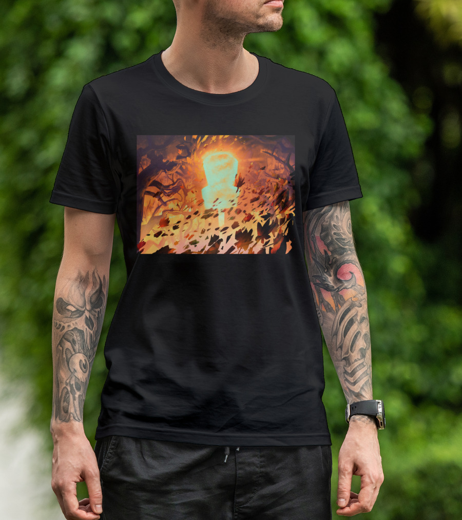 Foliage Storm Enchanted Forest Autumn Leaves Swirling Vortex T-Shirt
