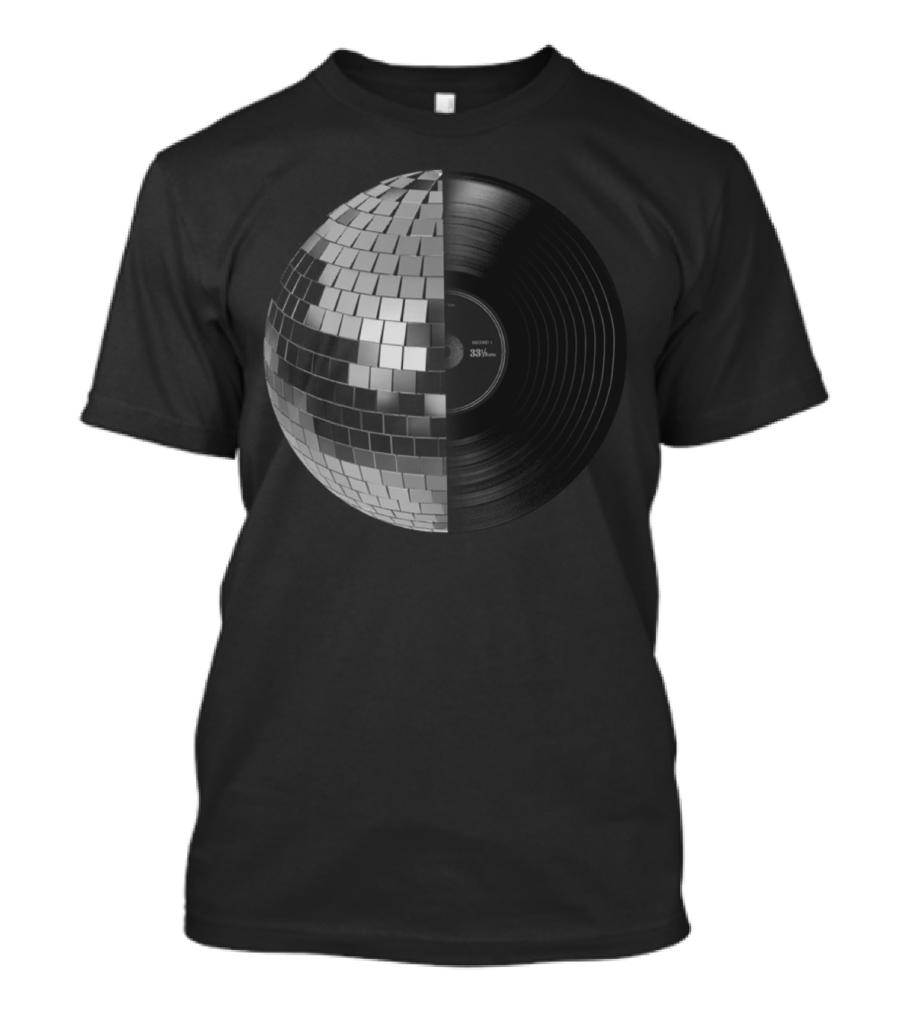 Disco Ball And Vinyl Record Fusion 33rpm T-Shirt