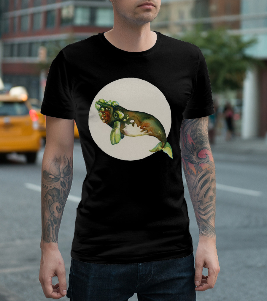 Right Whale Moon Ocean T-Shirt