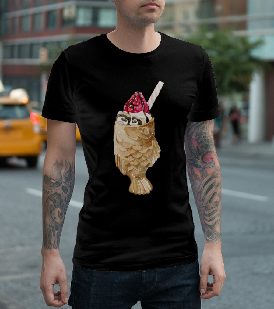 Ferret In Taiyaki Dessert With Strawberries By Pene T-Shirt