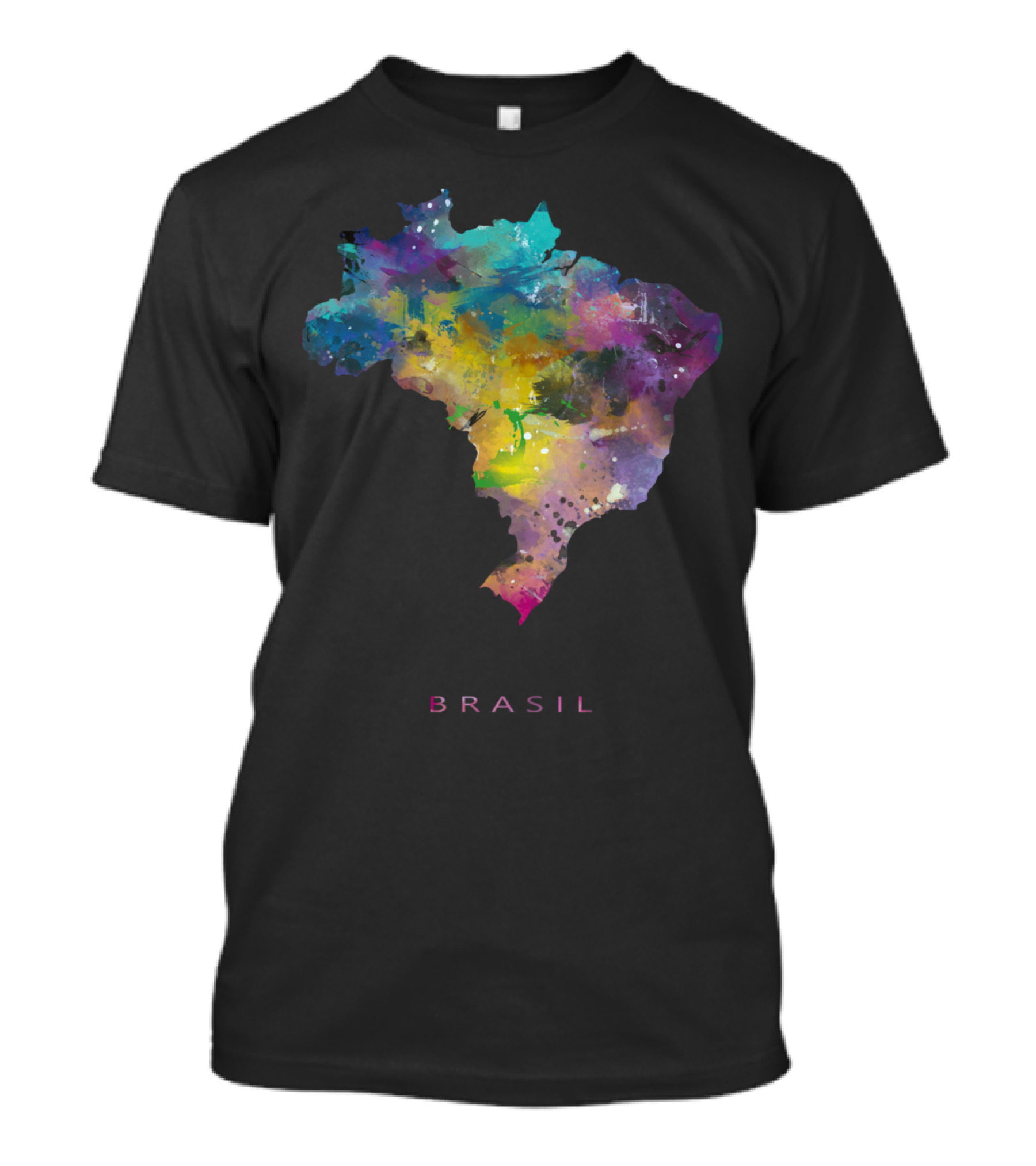 Brasil Colorful Map T-Shirt