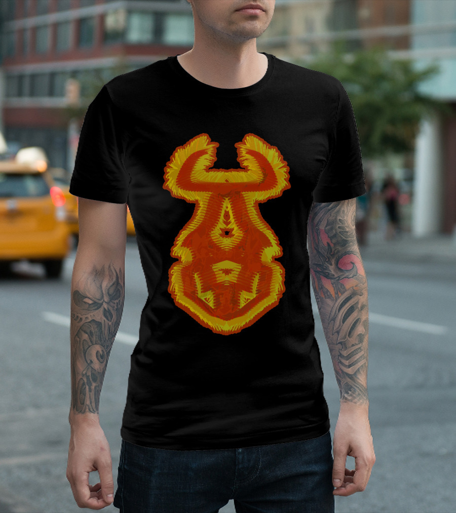 My On Sight Abstract Bull Symmetry T-Shirt
