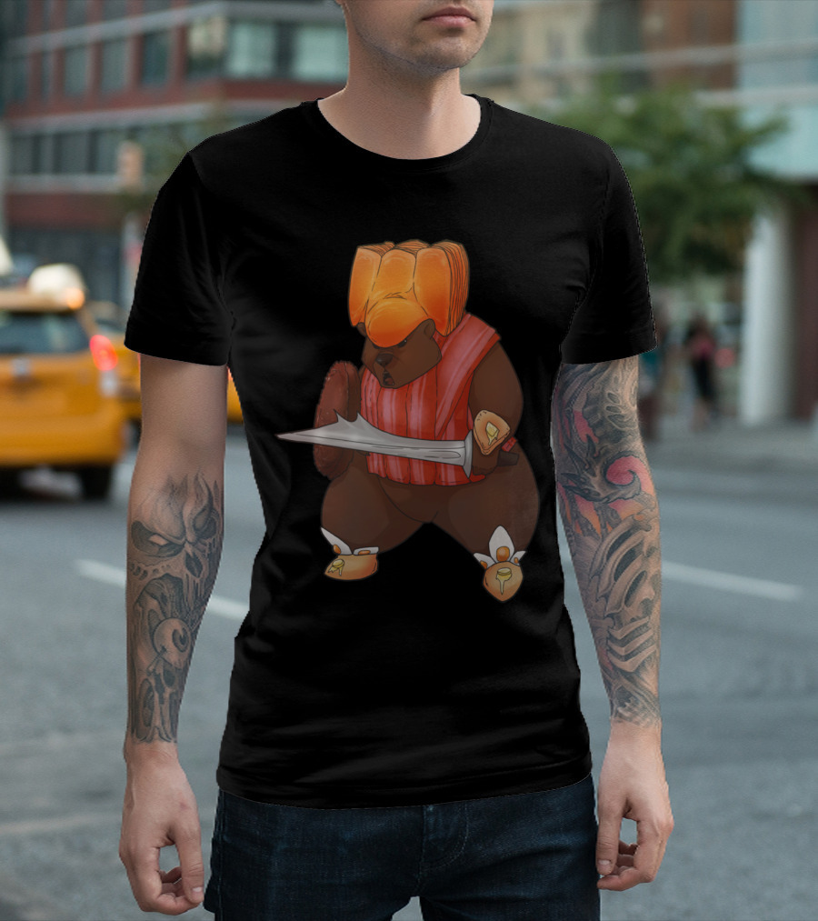 Pawgykle Bearclaw Warrior Breakfast Battle T-Shirt