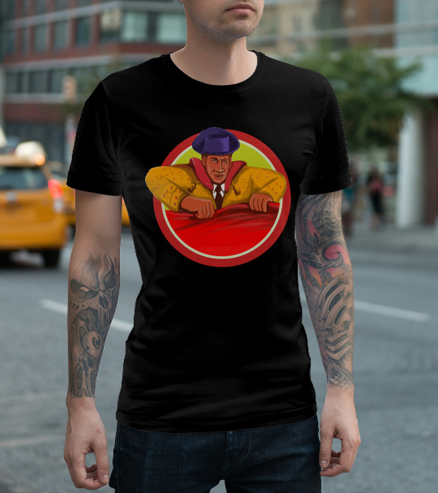Matador Yellow Jacket Red Cape Circular Watercolor T-Shirt