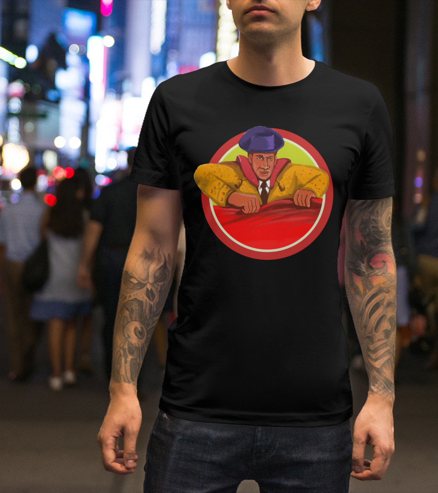 Matador Yellow Jacket Red Cape Circular Watercolor T-Shirt