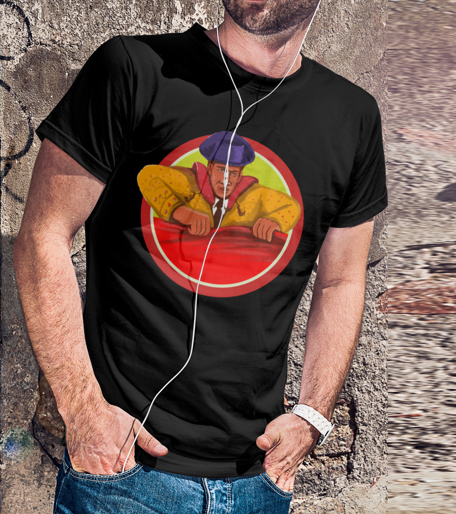 Matador Yellow Jacket Red Cape Circular Watercolor T-Shirt