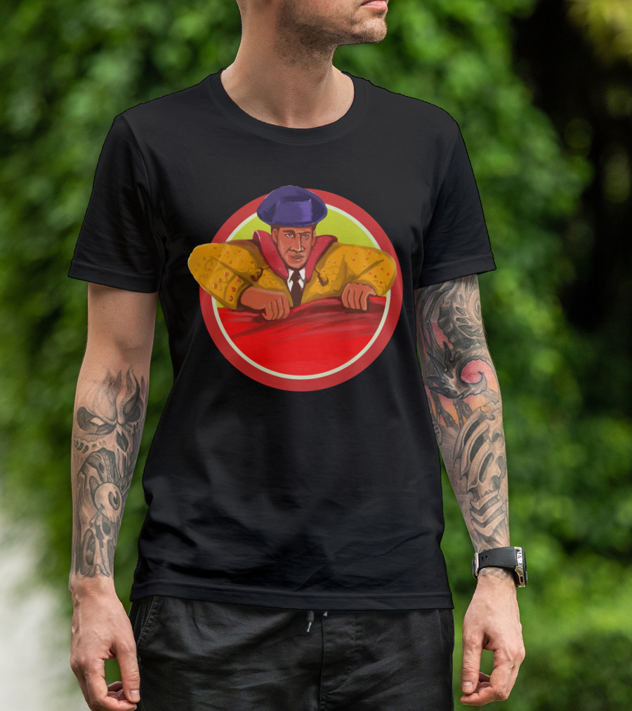 Matador Yellow Jacket Red Cape Circular Watercolor T-Shirt