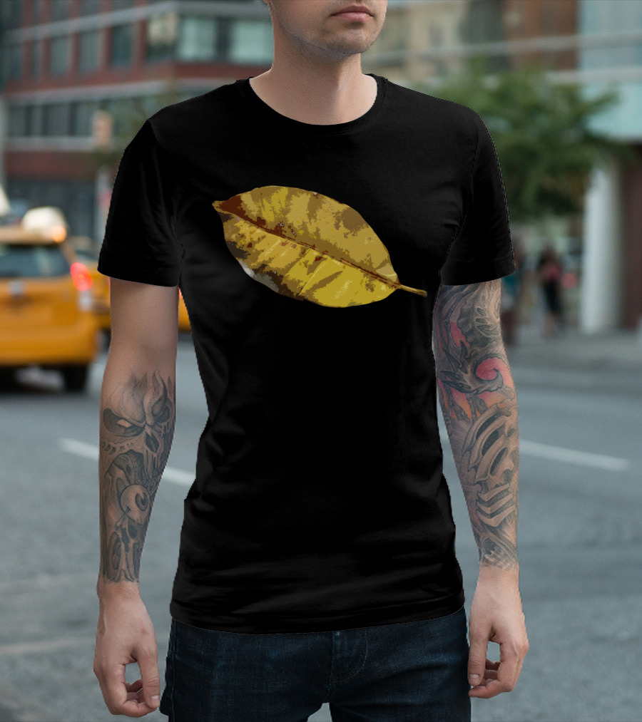 Leaf It To Me Yellow Autumn Leaf T-Shirt