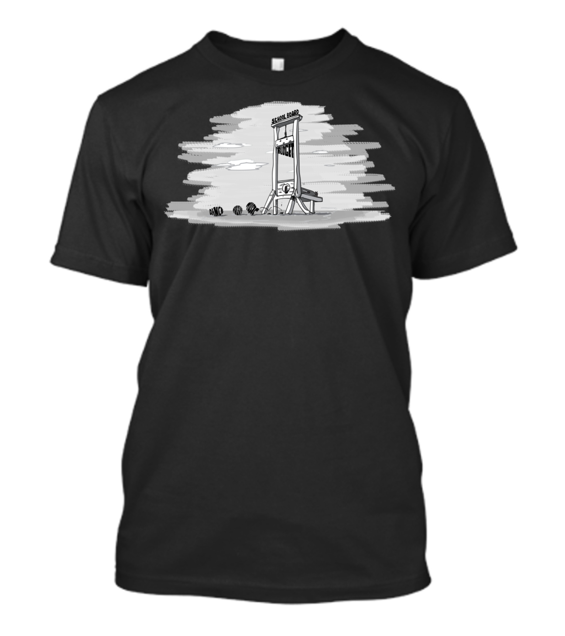 School Board Budget Guillotine Chopping Block Peanut T-Shirt