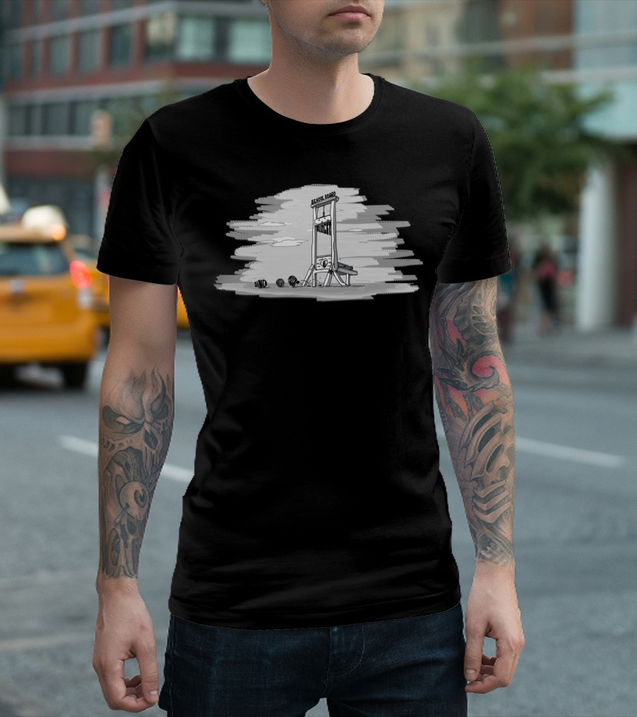 School Board Budget Guillotine Chopping Block Peanut T-Shirt