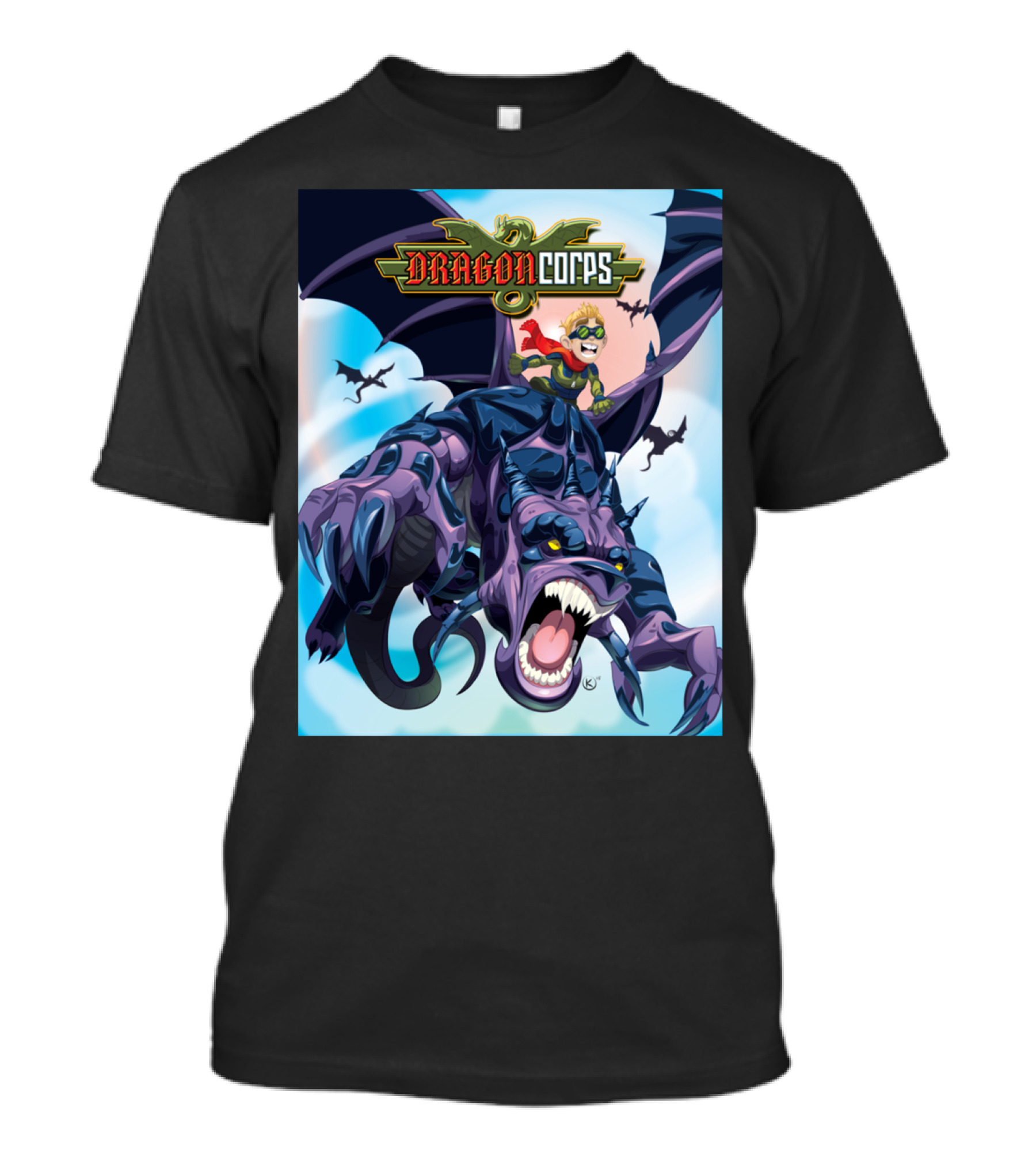 DRAGON CORPS Epic Flight With Heroic Rider And Fierce Dragon T-Shirt