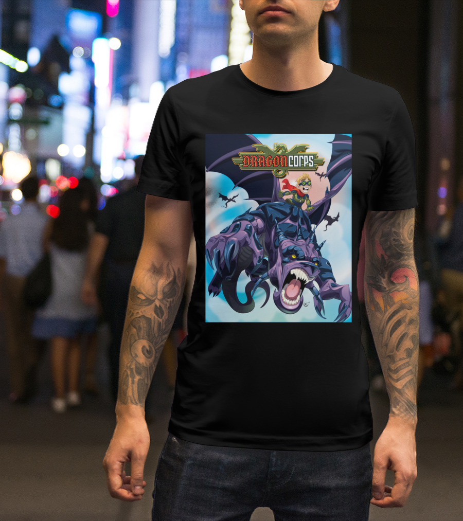 DRAGON CORPS Epic Flight With Heroic Rider And Fierce Dragon T-Shirt