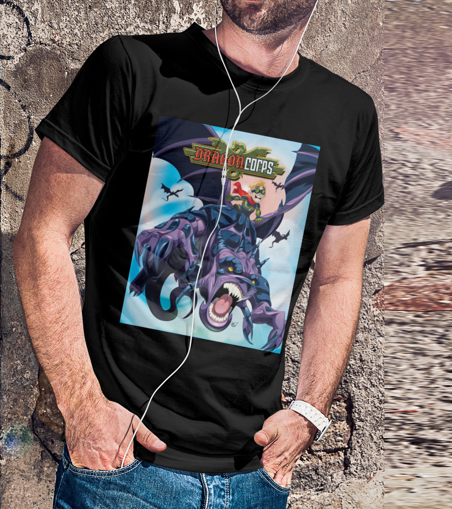 DRAGON CORPS Epic Flight With Heroic Rider And Fierce Dragon T-Shirt