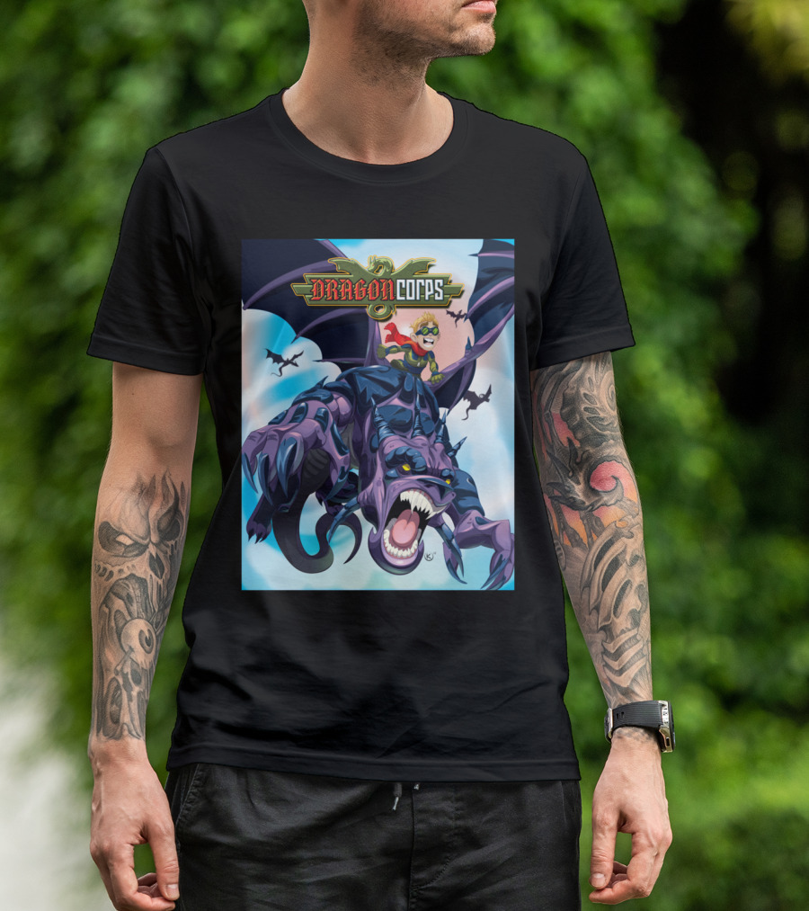 DRAGON CORPS Epic Flight With Heroic Rider And Fierce Dragon T-Shirt