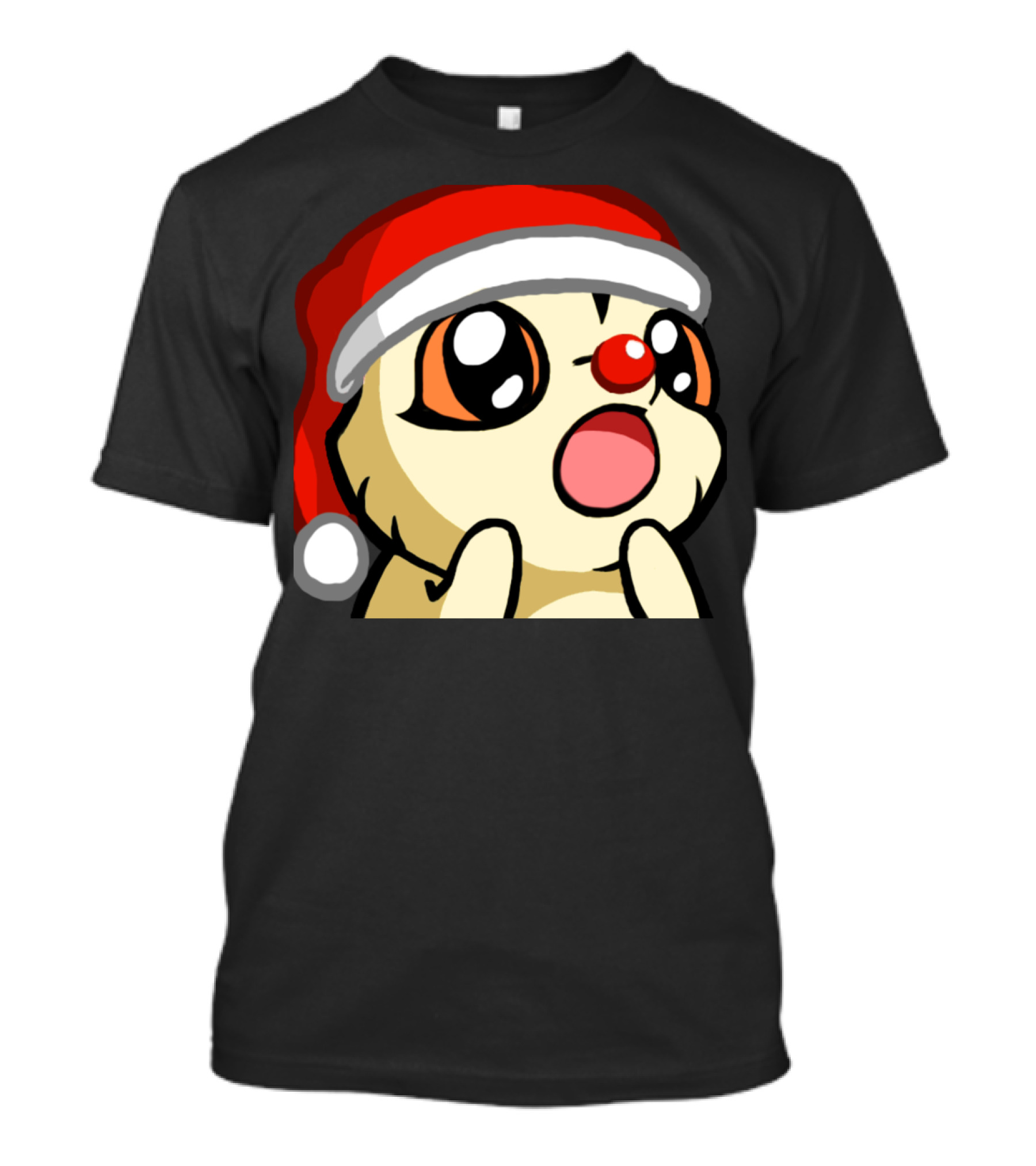 FhaeO Holiday Santa Hat Anime Animal Character T-Shirt