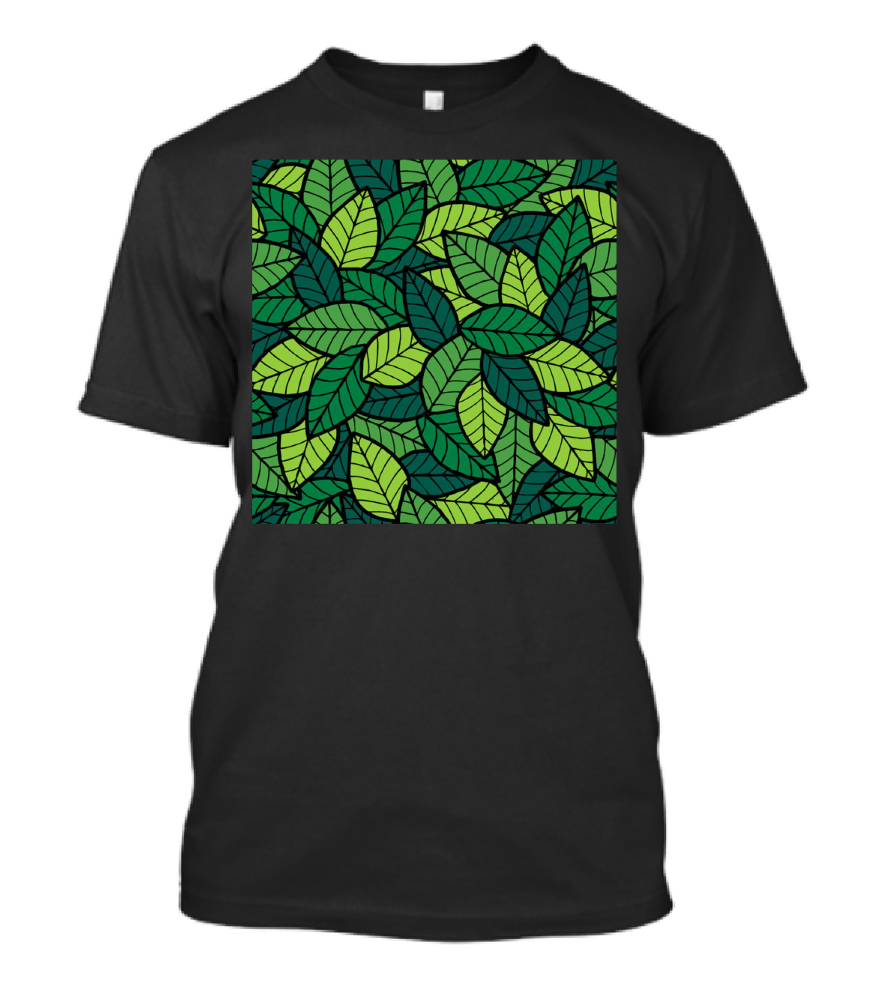 Leafs Green Seamless Pattern Spring T-Shirt