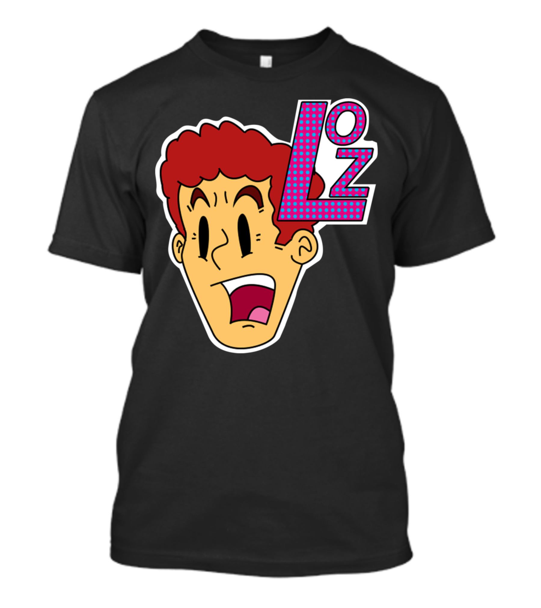LOZ Retro Cartoon Style Red Hair Character Face T-Shirt