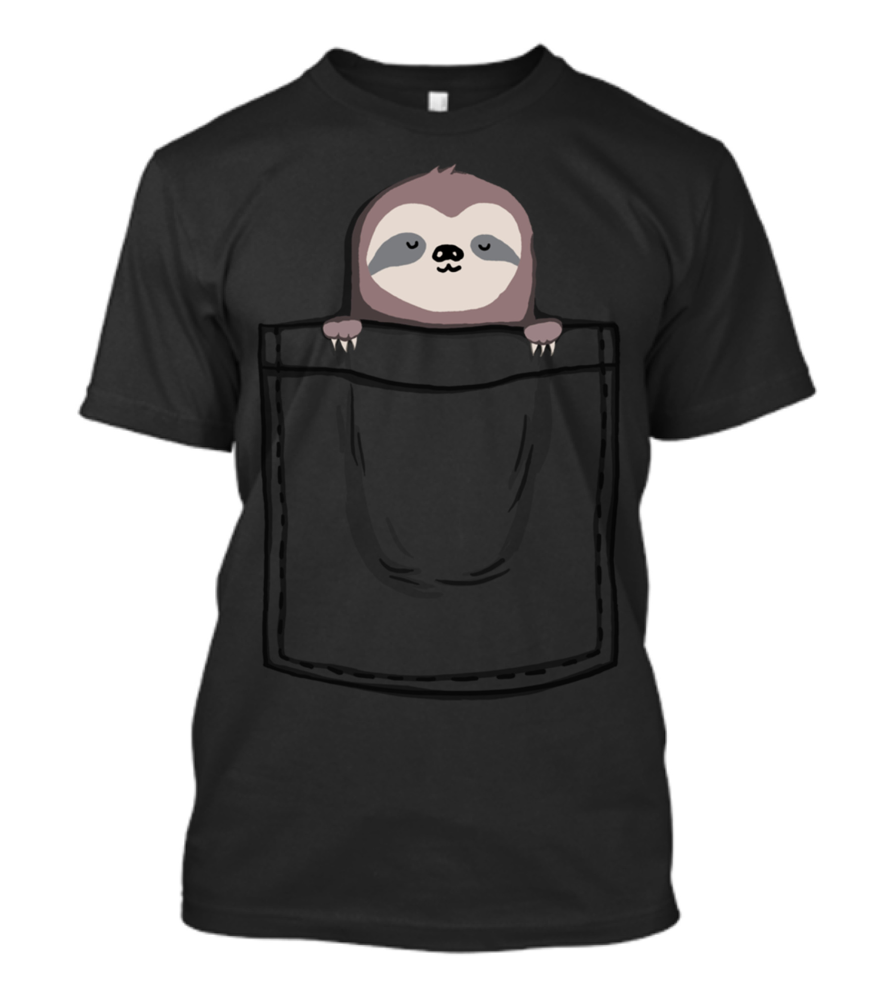 My Sleepy Pet Sloth In Pocket T-Shirt