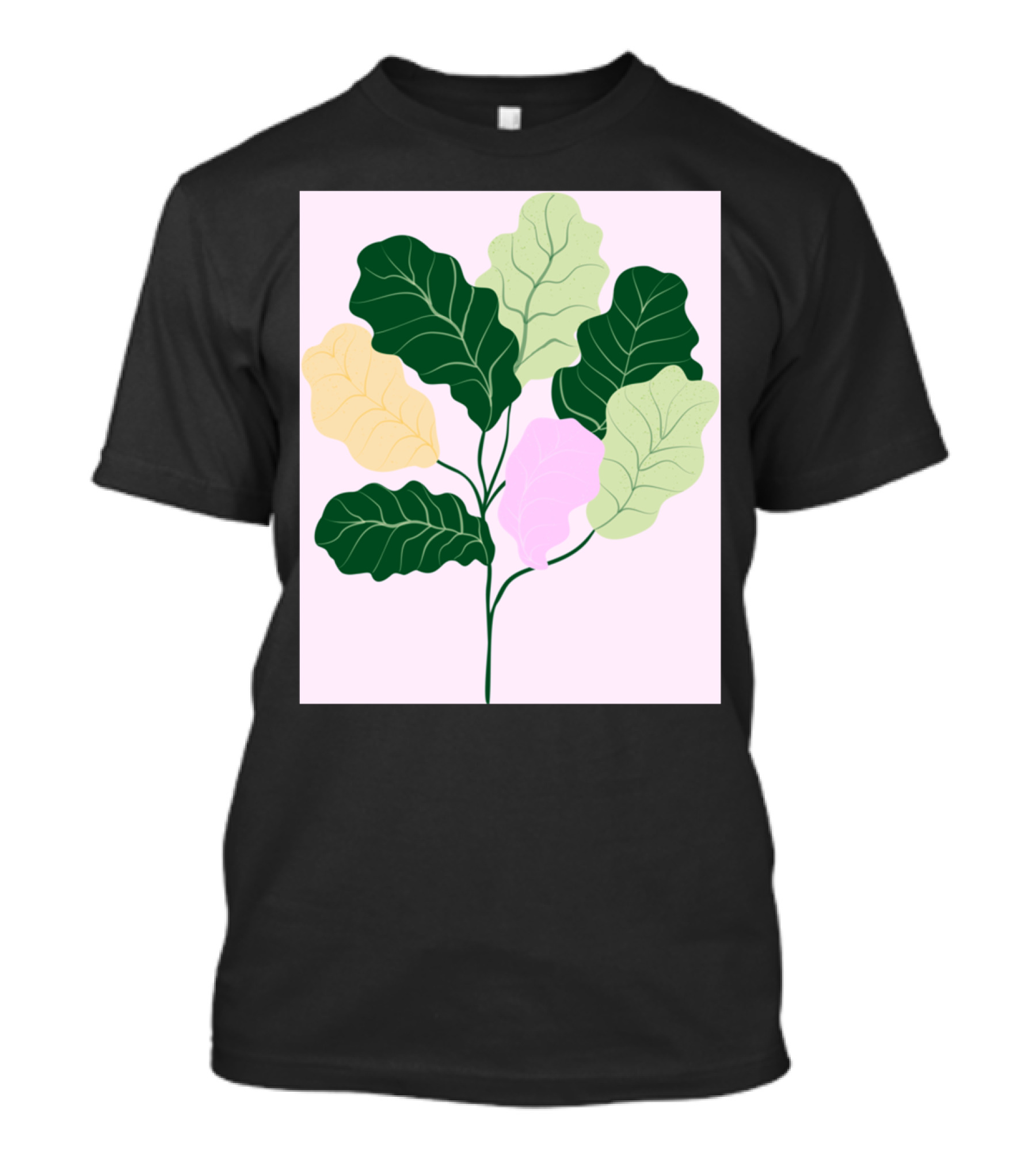 Fiddle Leaf Fig Plant Colorful Leaves T-Shirt