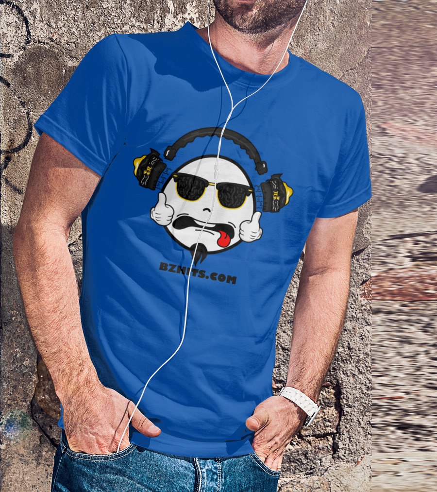 BZHits.com Belize Music Sunglasses Headphones Emoji T-Shirt