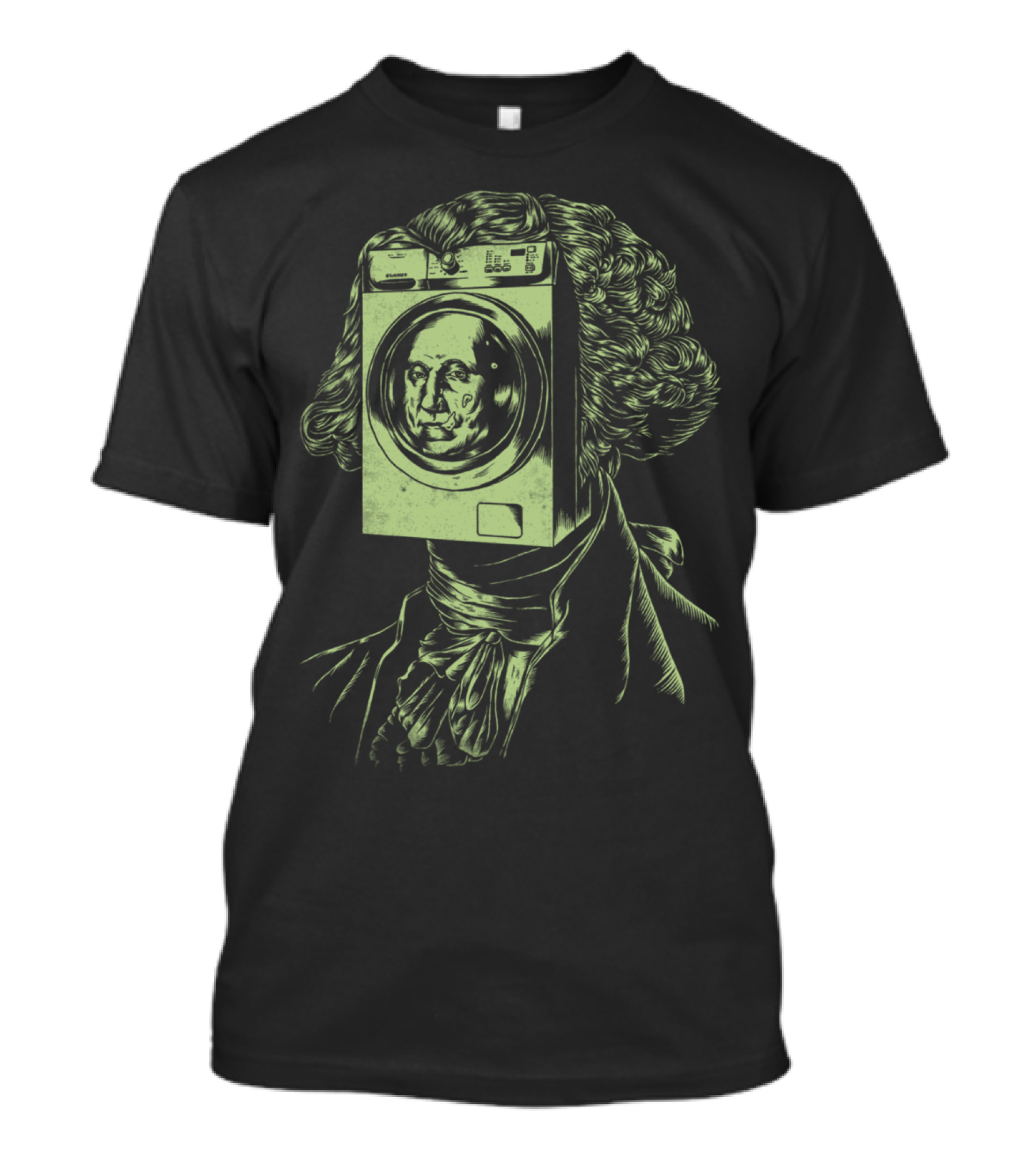 George Washington Washing Machine Portrait T-Shirt