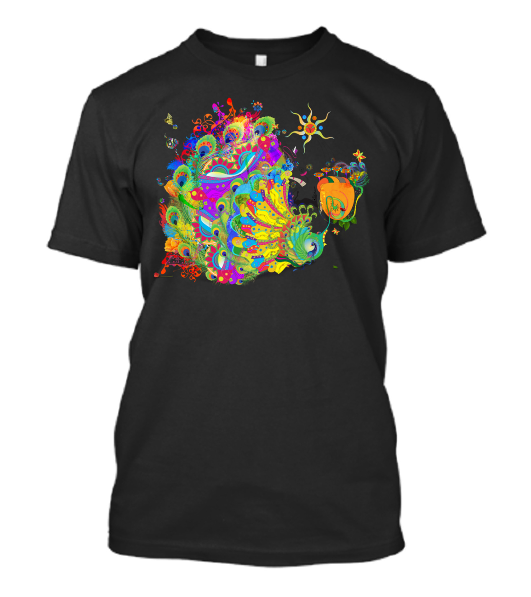 Peacock Dance Kaleidoscope Explosion T-Shirt