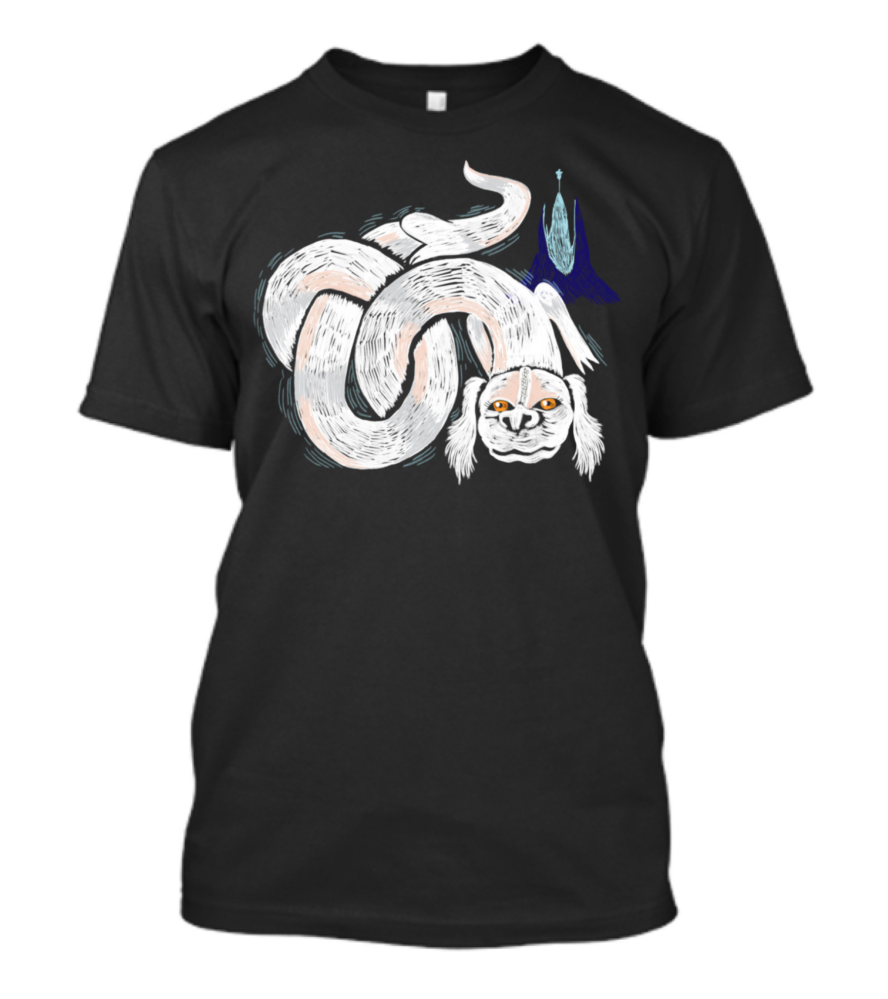 Luck Of The Dragon White Creature And Fantasy Mountain Scene T-Shirt