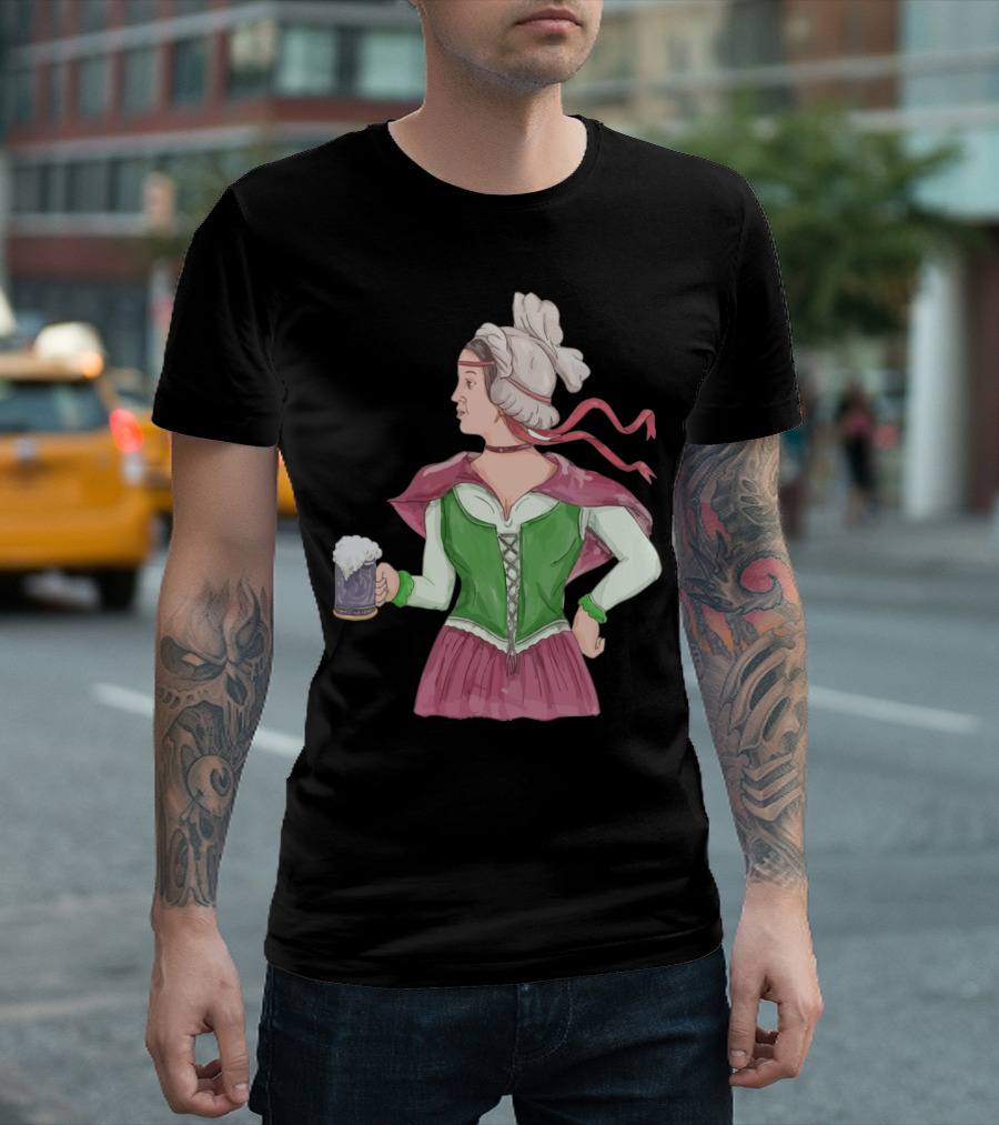 German Barmaid Serving Beer Waterco T-Shirt